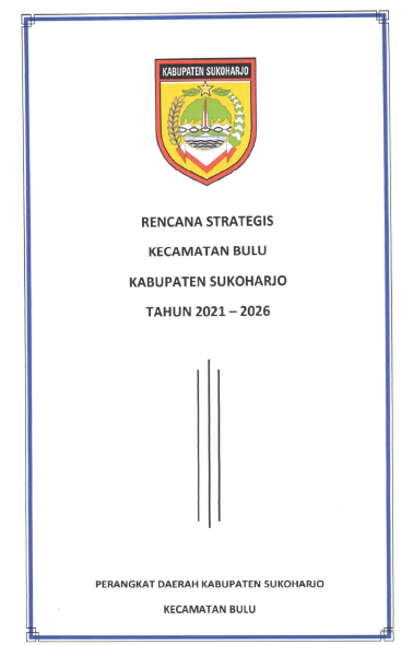 Renstra Tahun 2021-2016 Kecamatan Bulu
